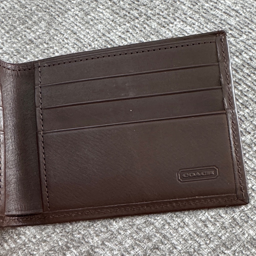 Coach Men's 3-in-1 Bifold Wallet in brown leather